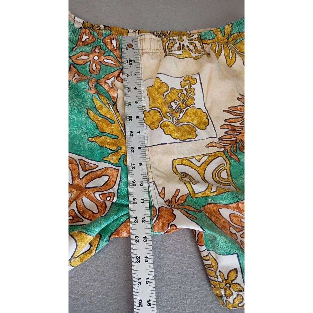 VINTAGE Gotcha Swim Trunks -(Small Flaw) Men's Sz Large- 1980's-Hawaiian Floral - Picture 7 of 12